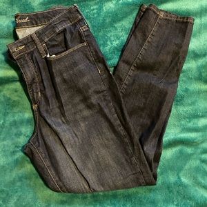 Dark wash skinny jeans